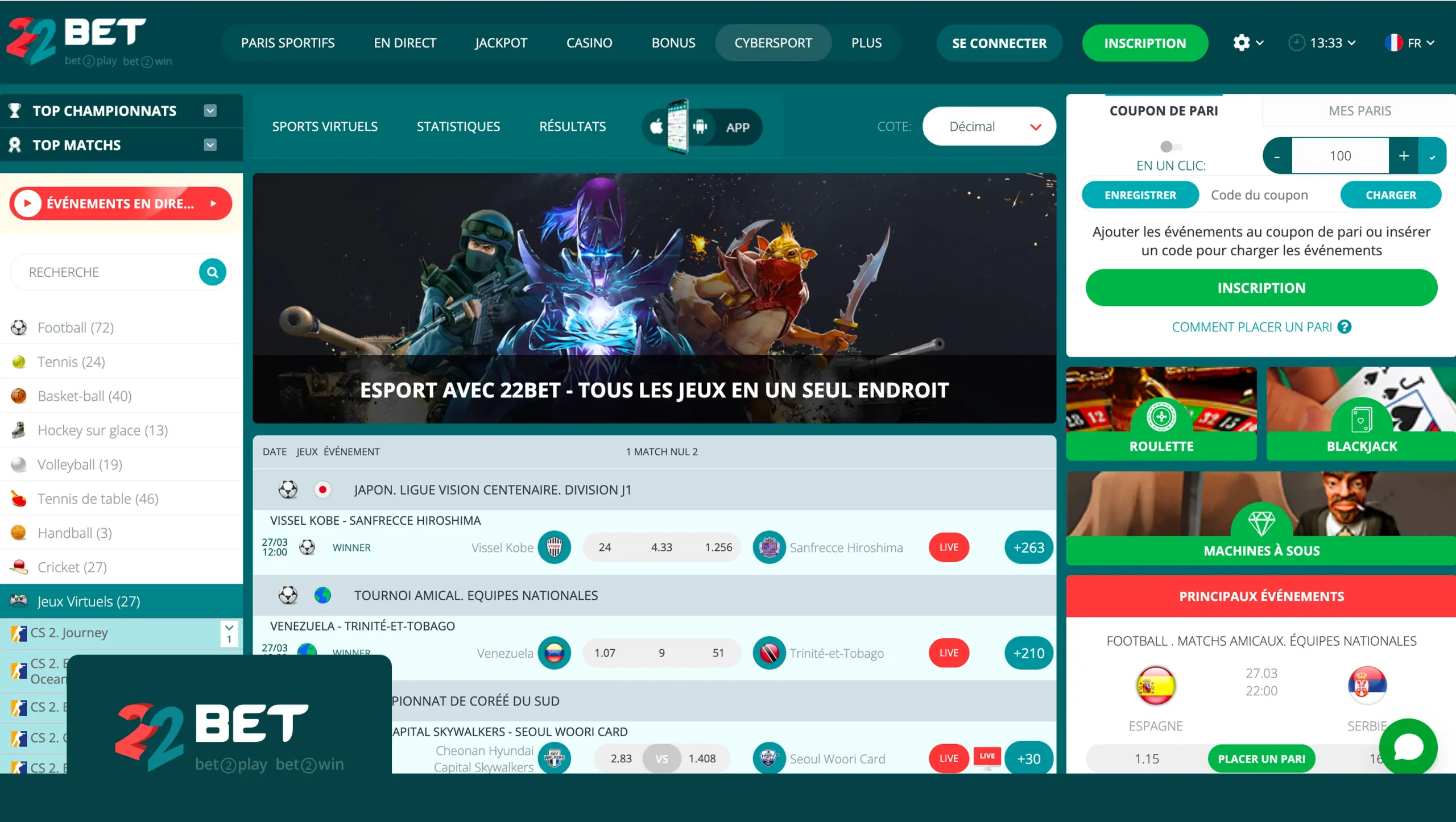 22Bet Paris Sportifs Et Casino 22Bet Paris Sportifs Et Casino